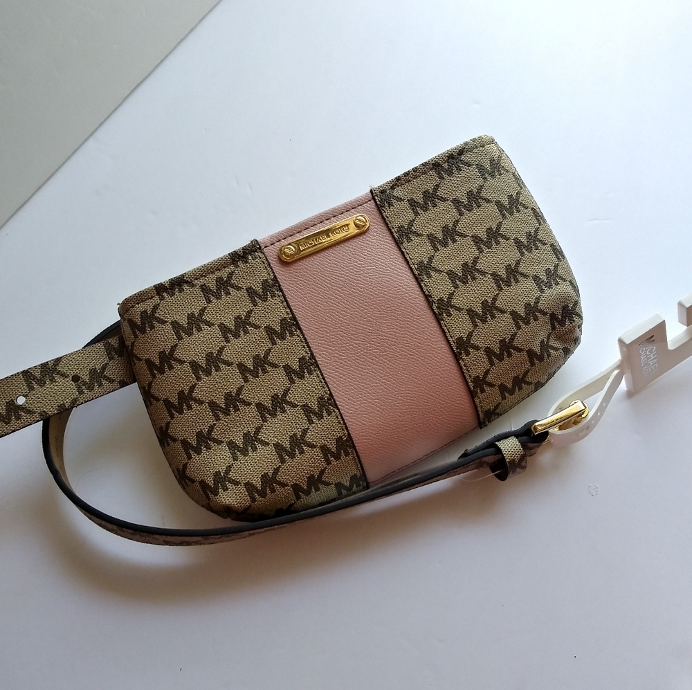 NWT MICHAEL KORS MK SIGNATURE FANNY PACK BAG